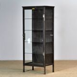Polished iron medical cabinet, 1910s
