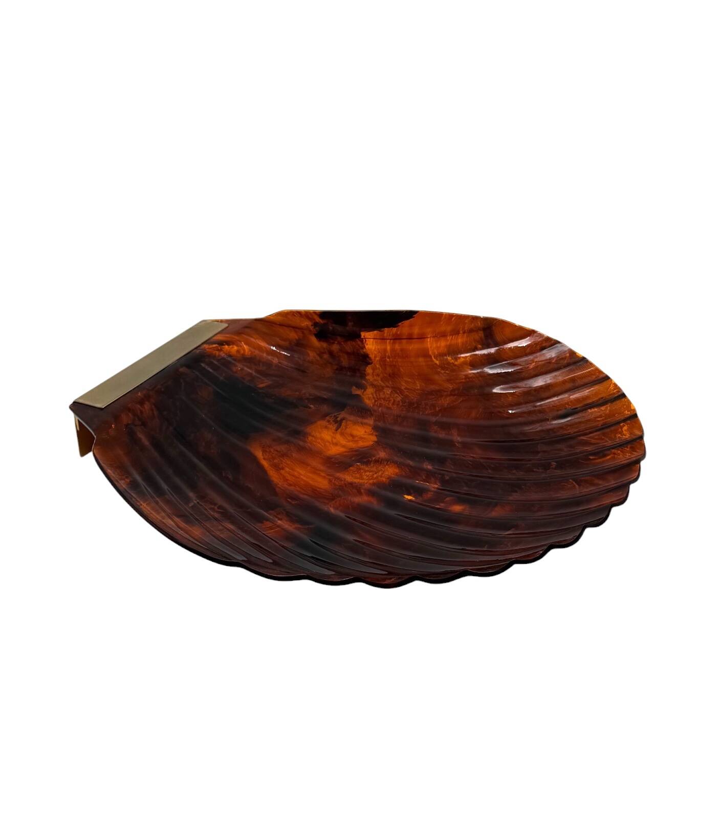 Hollywood regency shell shaped centerpiece, Italy 1970s