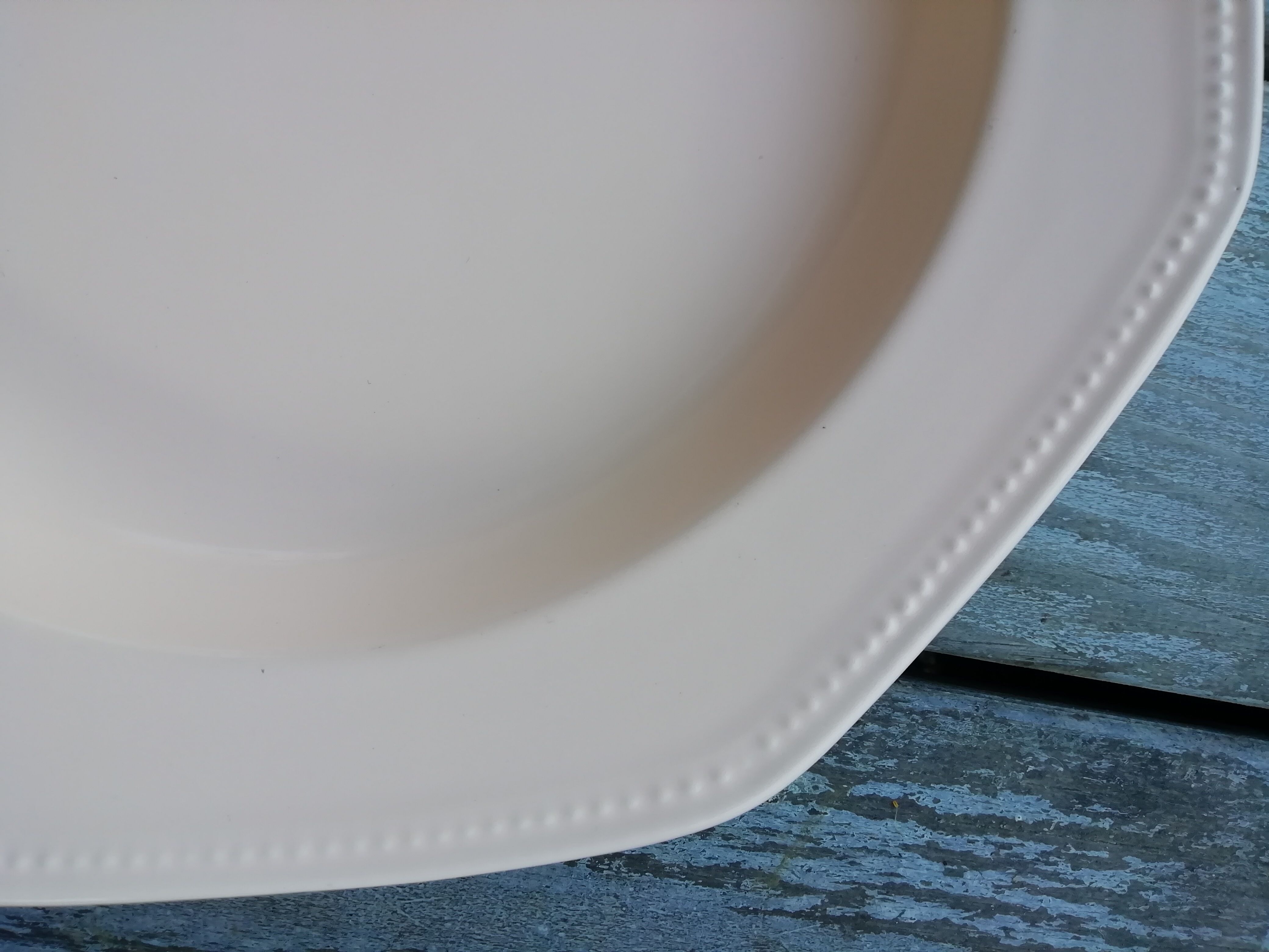 Plat octogonal rose poudré