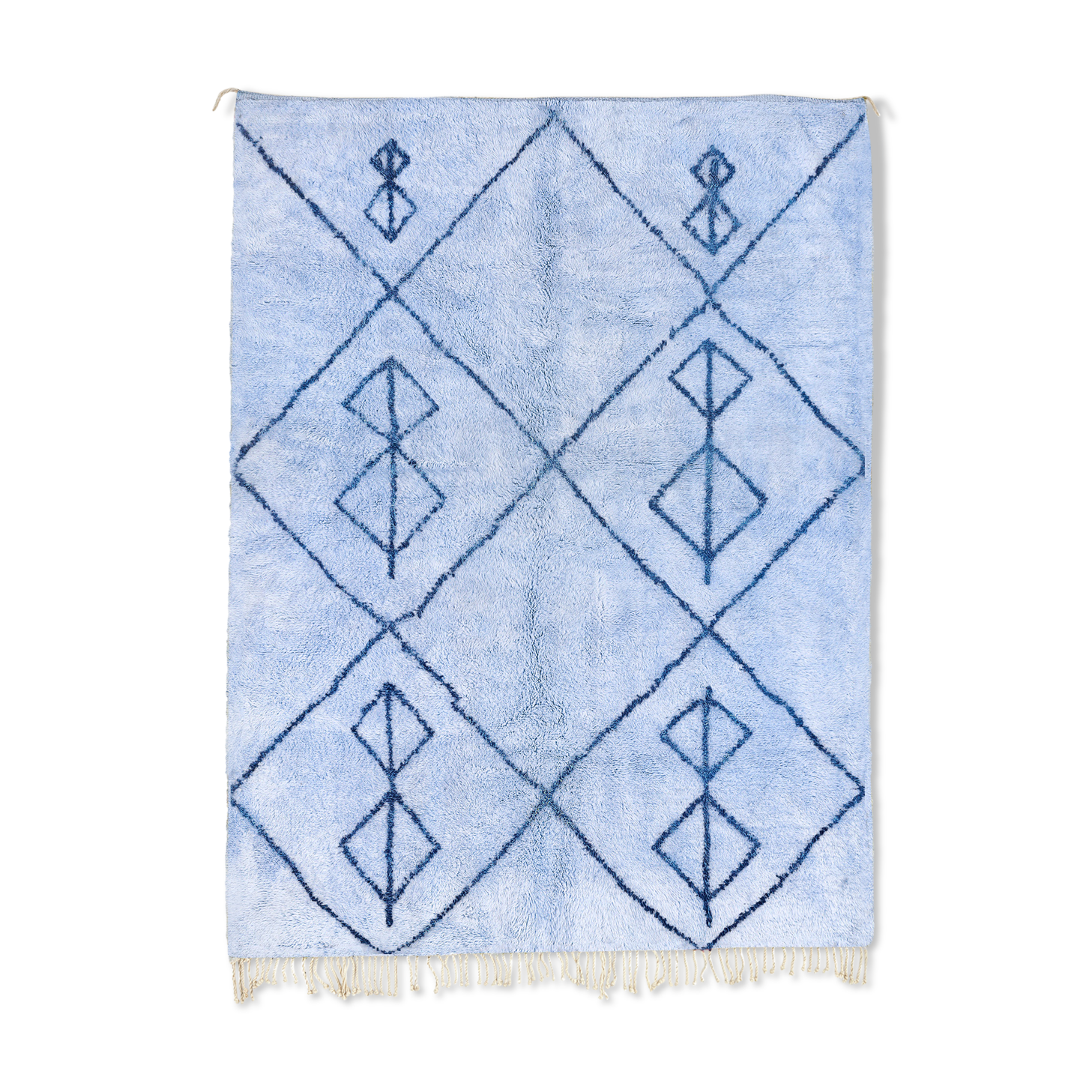 Modern Moroccan carpet blue contemporary art 150x180cm