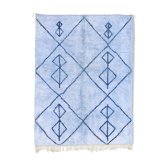 Modern Moroccan carpet blue contemporary art 150x180cm