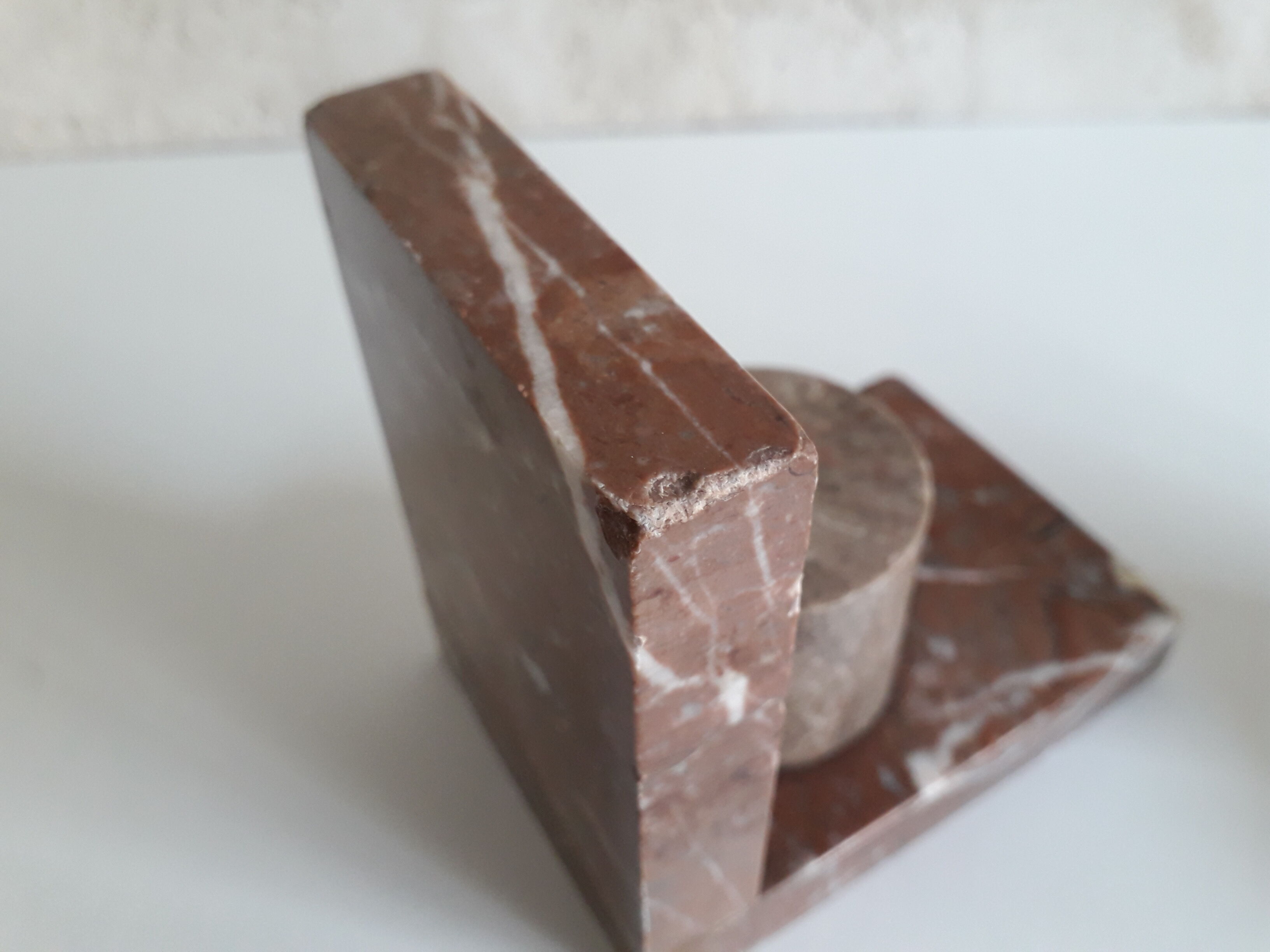 Pair of antique marble bookends