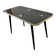 Table basse vintage en formica noir avec accent rose