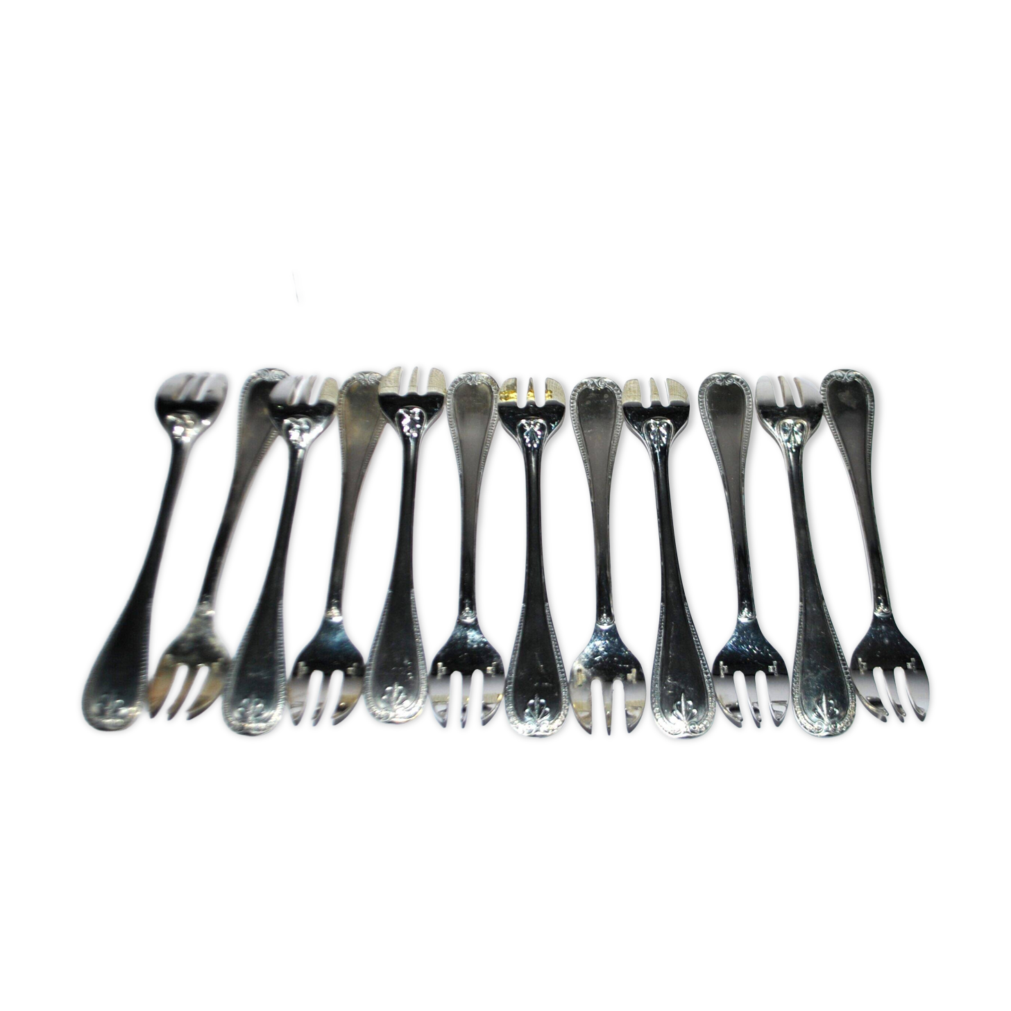 Christofle set of 12 Malmaison Empire oyster forks