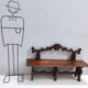 Baroque Style Solid Carved Beech Bench, Italy