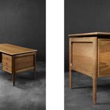 Vintage Mid-Century Danish Modern Brown Teak Desk by Arne Vodder