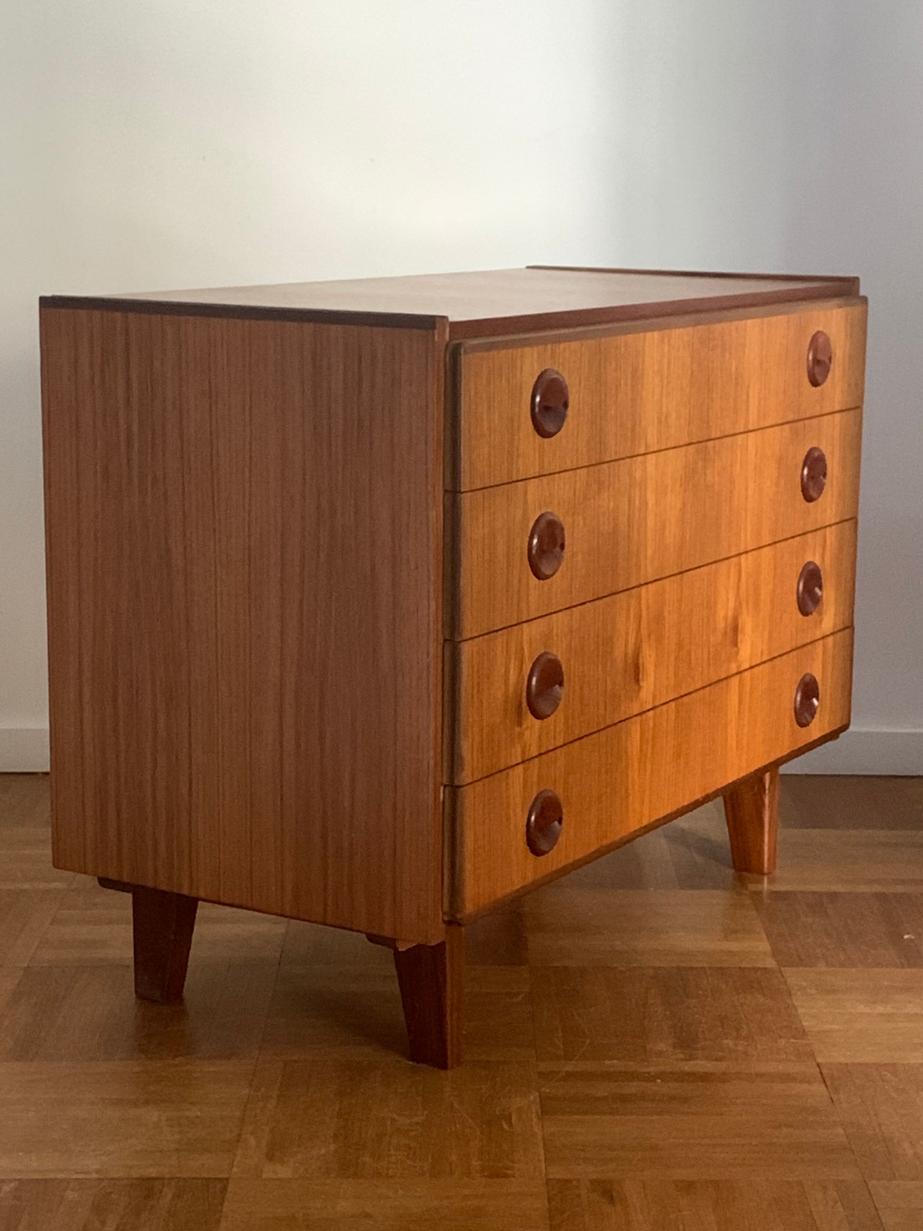 Scandinavian teak chest of drawers 1960s