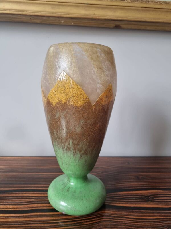 Charles Schneider - Vase ''Feuilles d'Oseille'' - signé avec berlingot - 1920