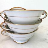 Set of 12 bowls with 2 porcelain handles