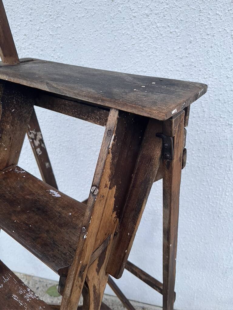 Wooden stepladder