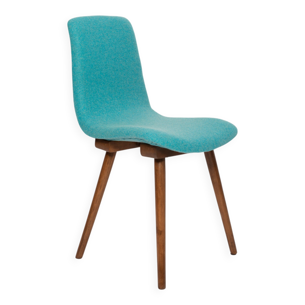 Chaise vintage en laine Acqua Mid-Century par Fameg Factory, Pologne, 1960s