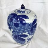 Asian-style porcelain jar with lid