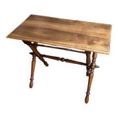 Table d’appoint pliante en bois foncé ☐ 90 x 49 cm