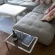 table basse verre et metal