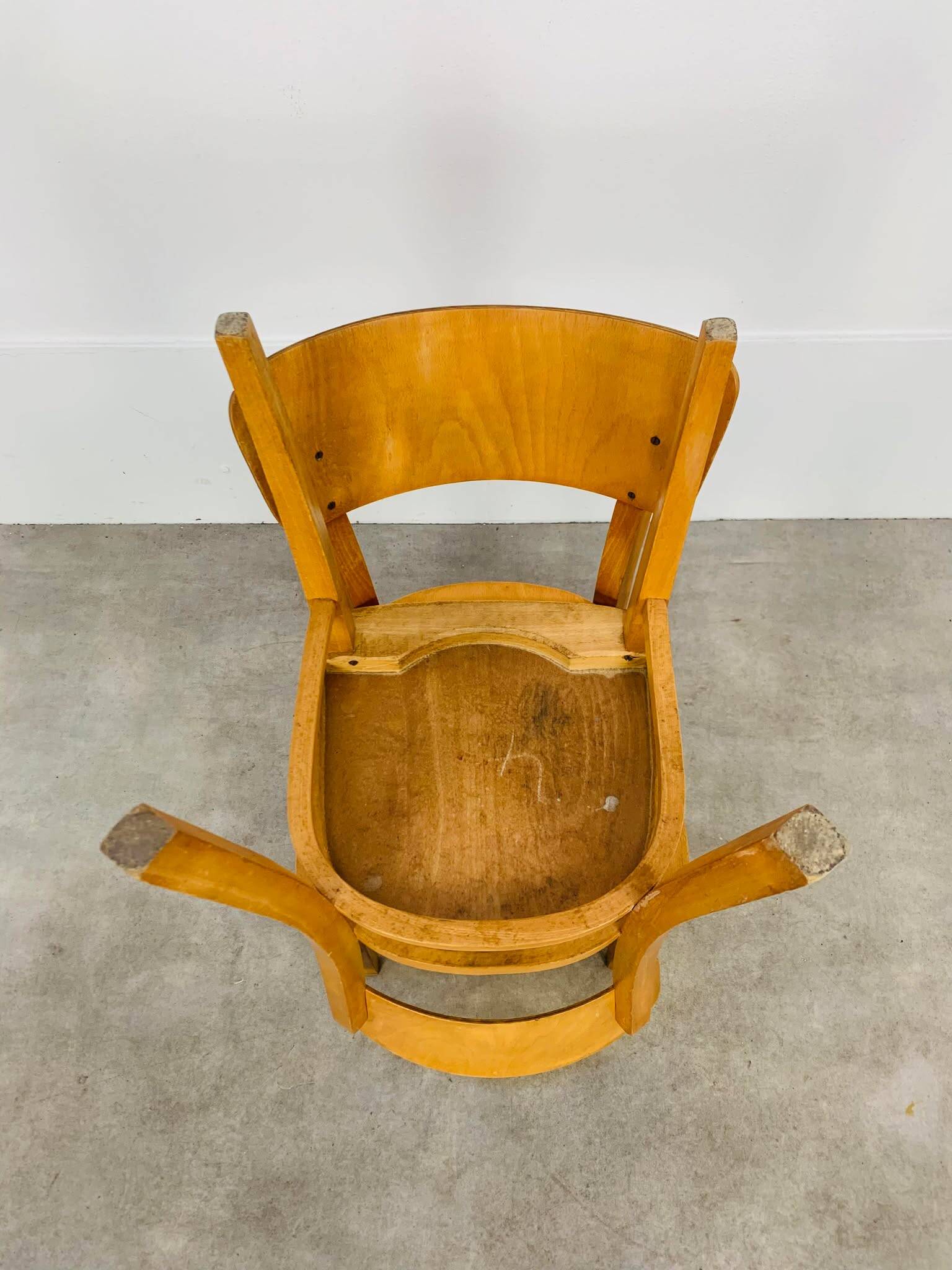 Pair of Thonet bistro chairs, wood, 1960s