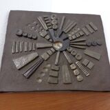 Brutalist Ceramic Wall Panel, 1960s