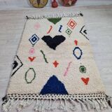 Handmade wool Berber rug 150 x 100 CM
