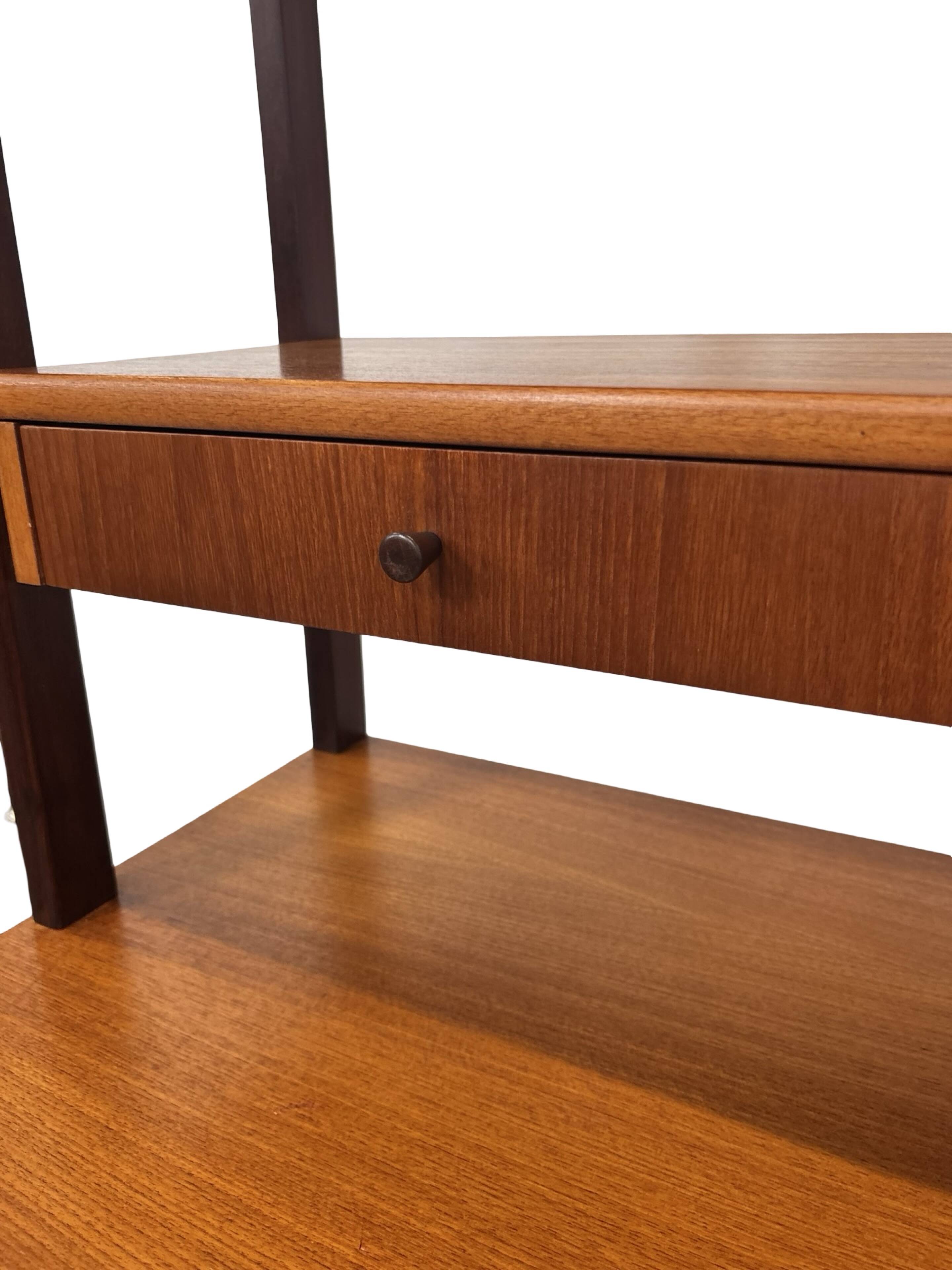 Vintage Wall Unit Bookcase Sweden Teak Design