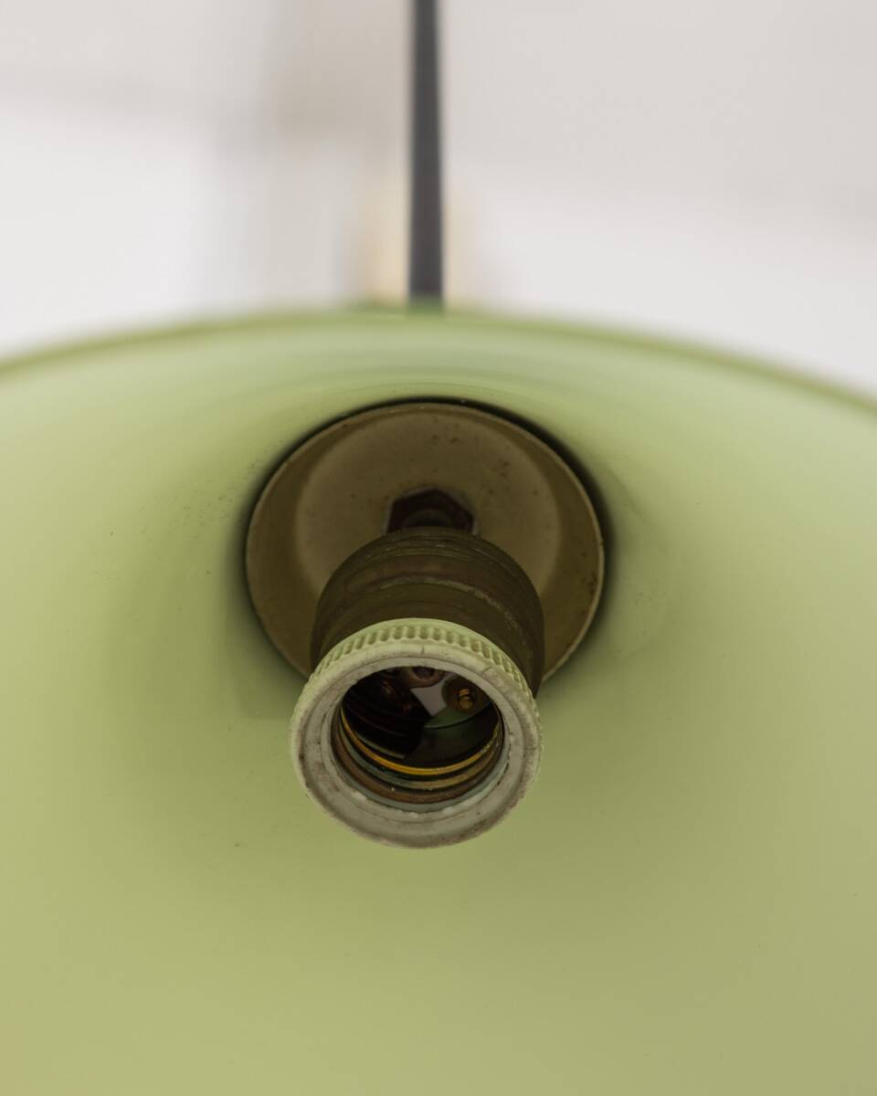 Vintage 60's chandelier in green glass, italian design