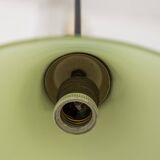 Vintage 60's chandelier in green glass, italian design