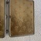 Miroir vintage 1910 triptyque barbier fleur de lys doré - 22 x 50 cm