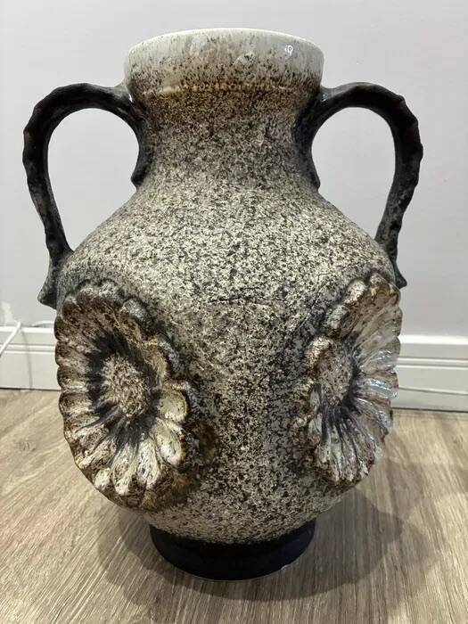 Dumler & Breiden Fat Lava Vase — Twin Handles, 1970s