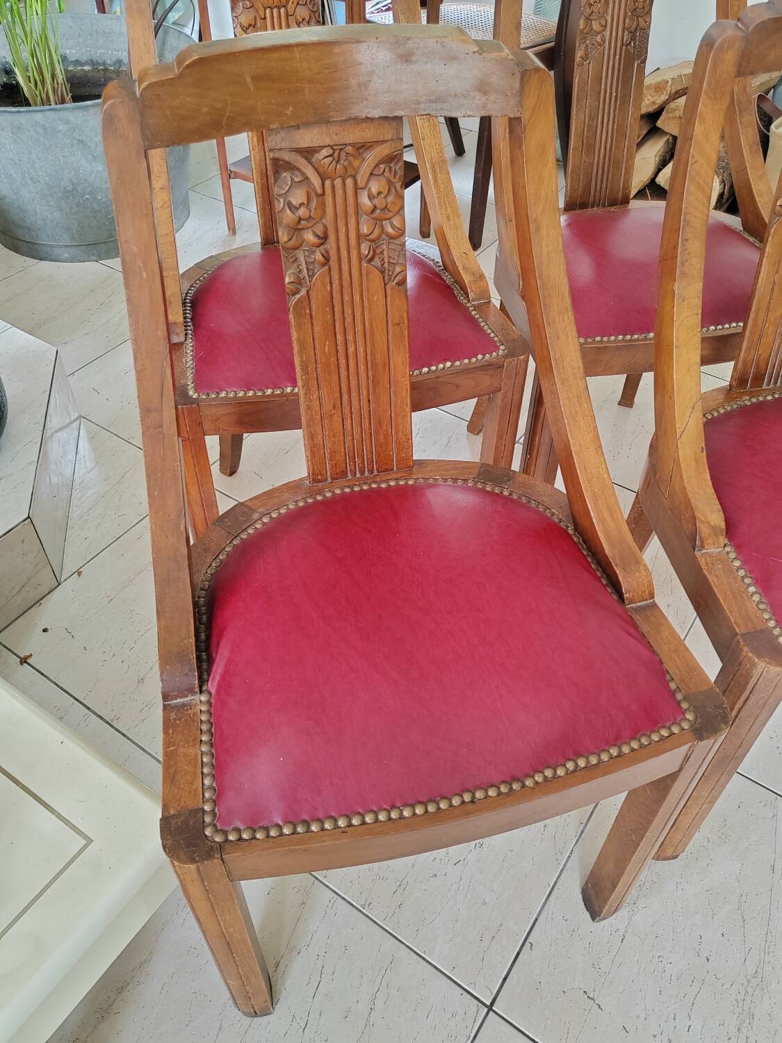 Antique Art Deco style gondola chairs