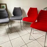 Pair of Kartell Mauï Soft grey chairs, designed by Vico Magistretti