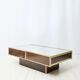Table basse bar miroir et marron, Willy Rizzo, Cidue, 1970s