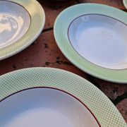 Set of 11 Isoard Pattern Soup Plates, Salins Manufacture