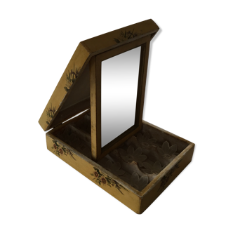 Mirror in pretty vintage box 15x21cm