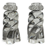 Pair of signed Baccarat Aladin candlesticks