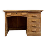 1950s oak veneer desk