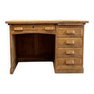 1950s oak veneer desk