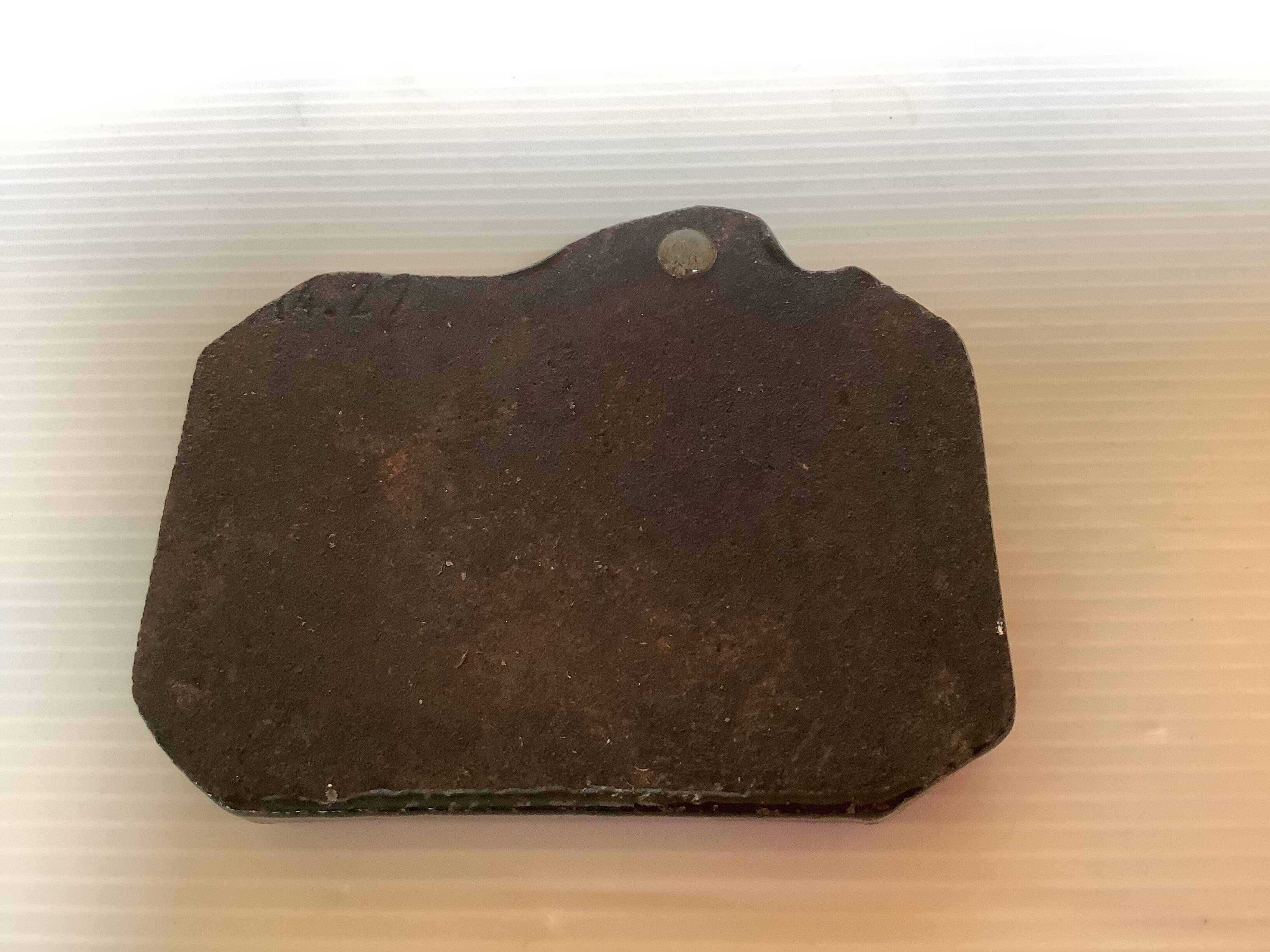 Old cast iron boar ashtray efel