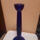 Bougeoir scandinave en verre bleu