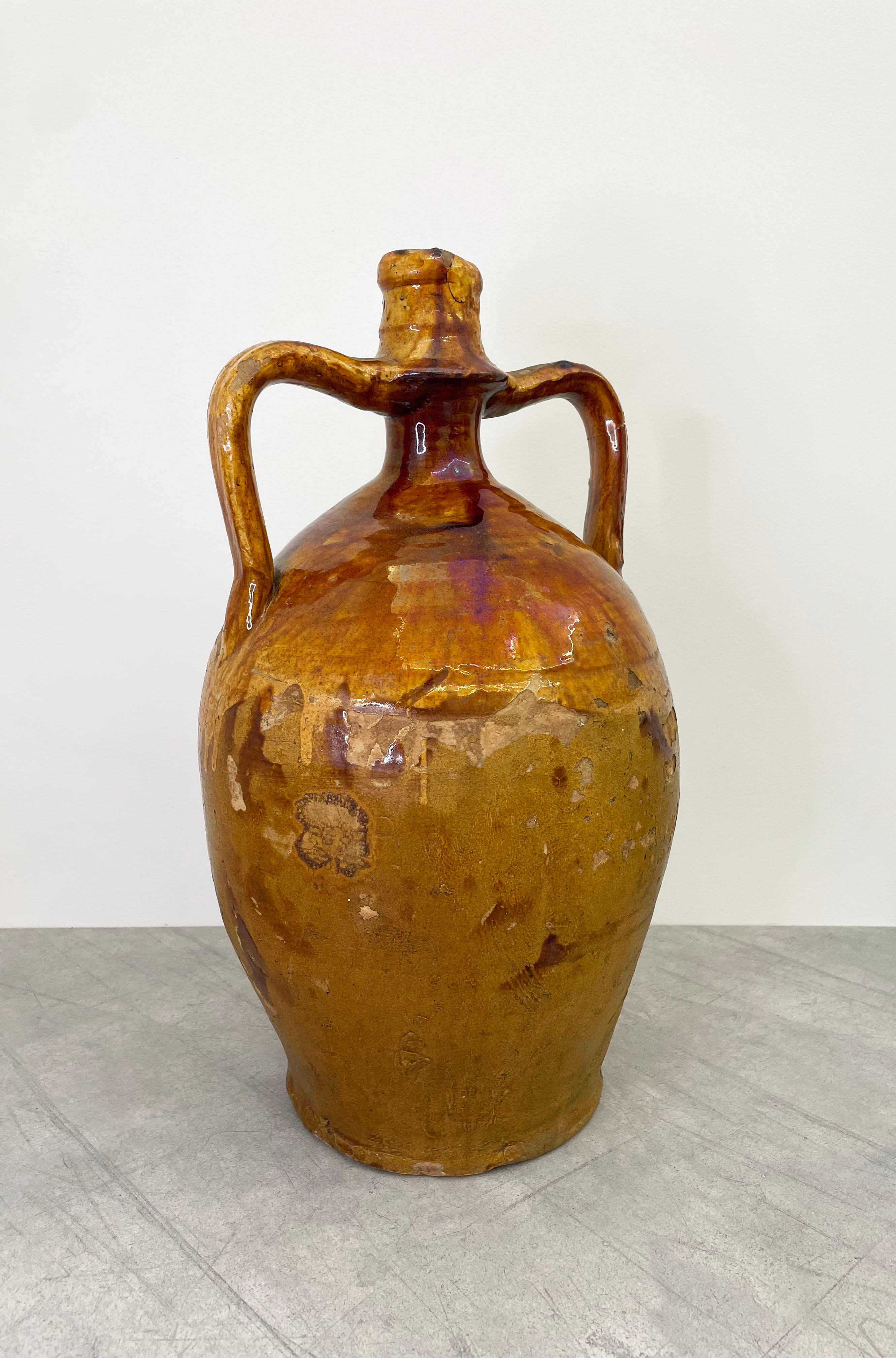 XL Antique Iridescent Glaze Amphora