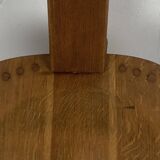 Brutalist oak low chair or children's chair, Dutch 1970s