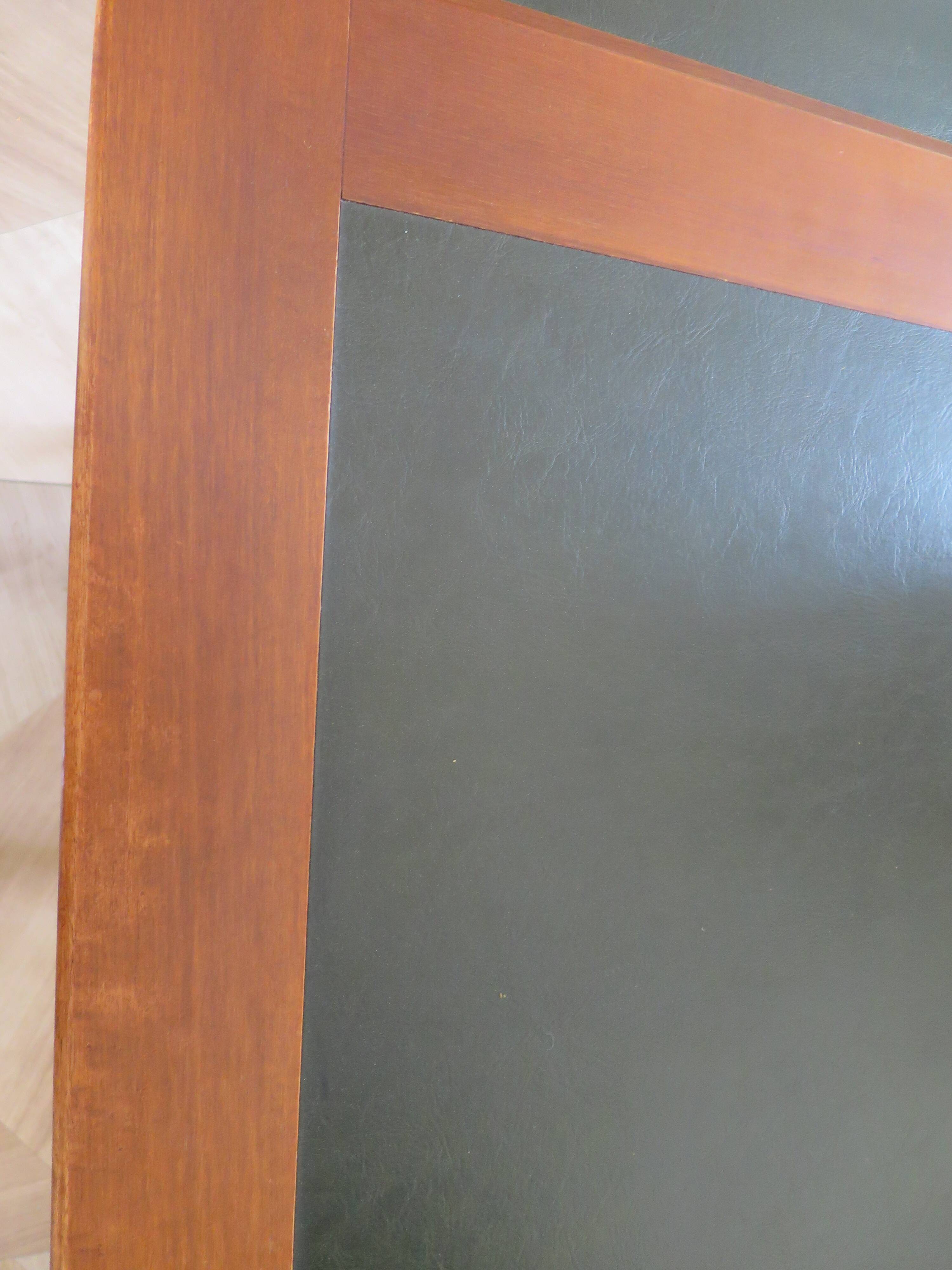 minister's desk - 2 drawers - solid wood - faux leather writing pad - Louis Philippe