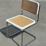Cesca design chair model b32 in chrome white