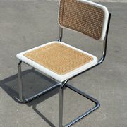 Cesca design chair model b32 in chrome white