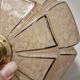 Art Deco pink glass Clichy pendant or lamp.