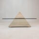 Italian Travertine Pyramid Coffee Table, 1980s