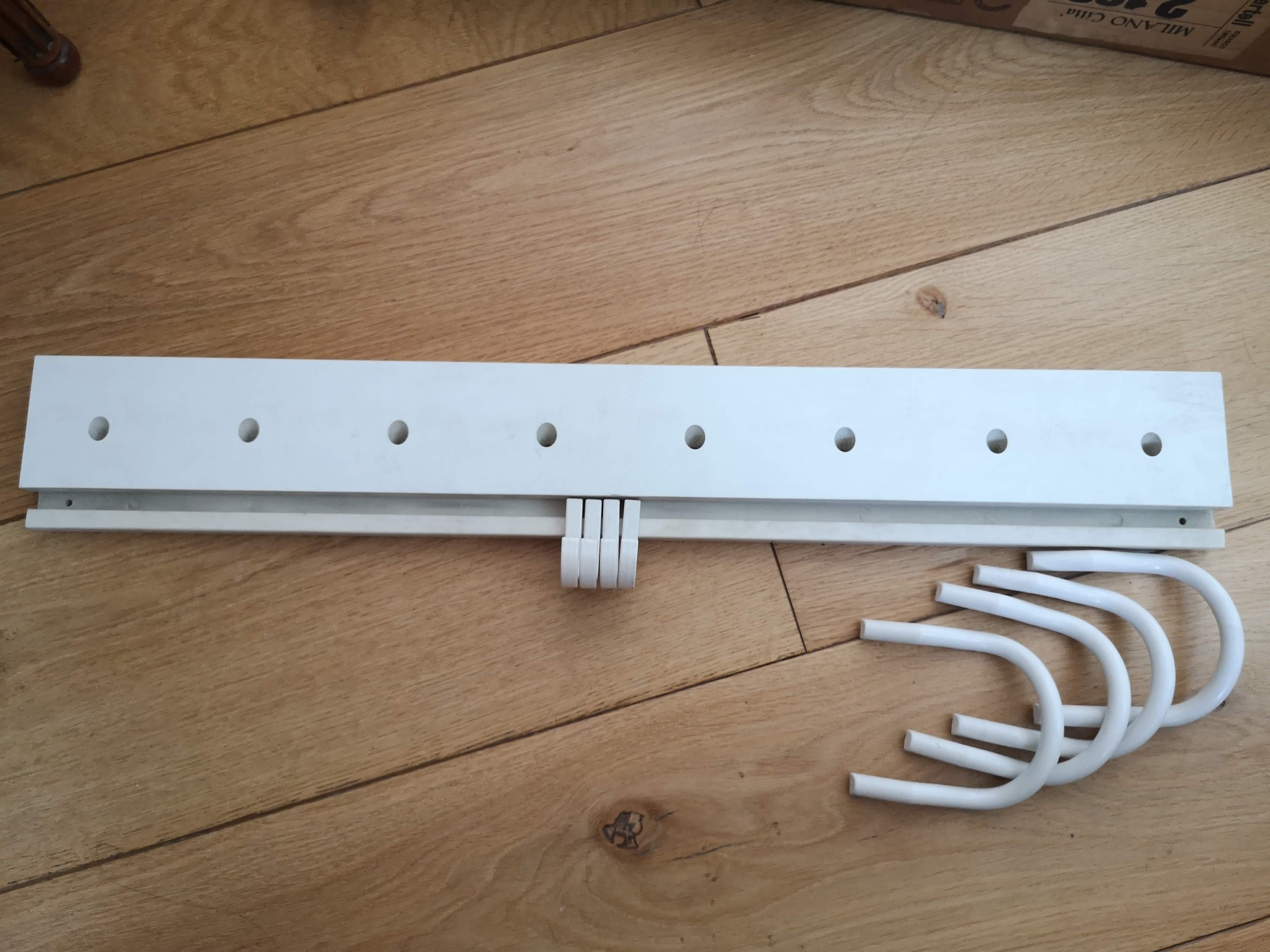 Large patère Kartell made in Italy vintage white plastic