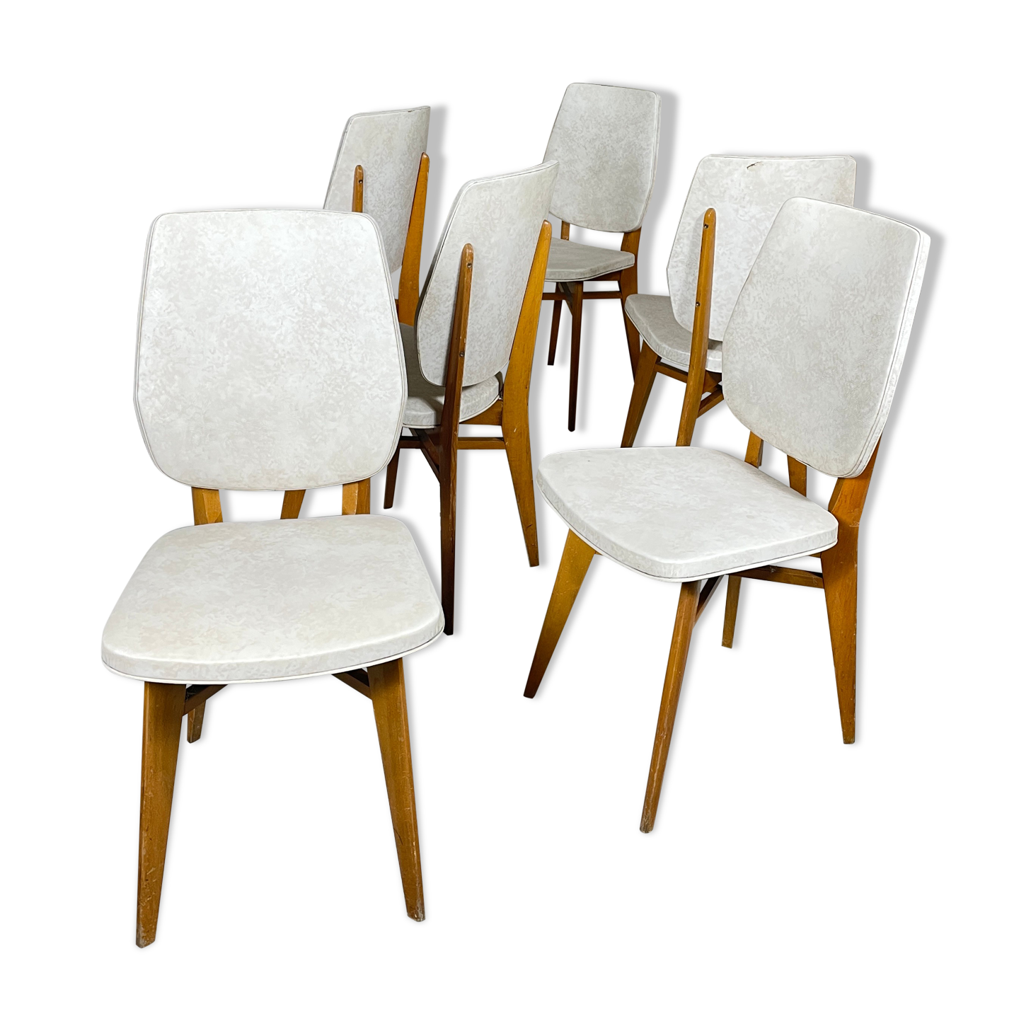 Chaises skaï blanc
