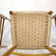 Trio of wooden chairs and rope, Italy, 1950s