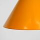 Original 1970s orange metal pendant lamp by Louis Poulsen model Billiard