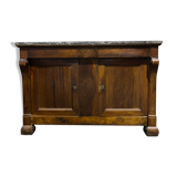 Walnut sideboard marble top 19th