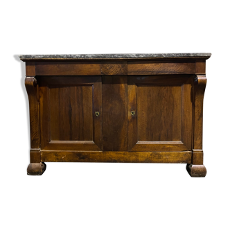 Walnut sideboard marble top 19th