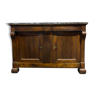 Walnut sideboard marble top 19th